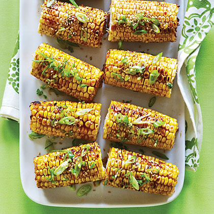 Spicy Hoisin and Sesame Glazed Corn