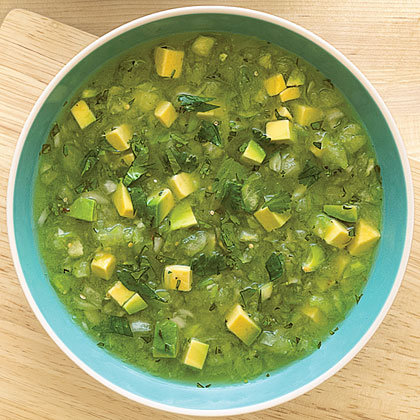 Mexican Tomatillo Avocado Soup