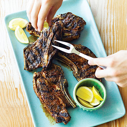 Grilled Lamb Shoulder Chops with Pimentón Rub