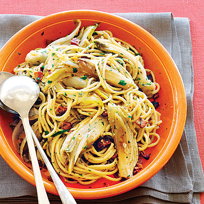 su-Spaghetti with Endive and Bacon