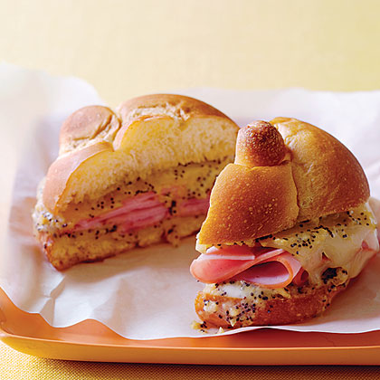 su-Toasted Ham and Poppy Seed Sandwiches