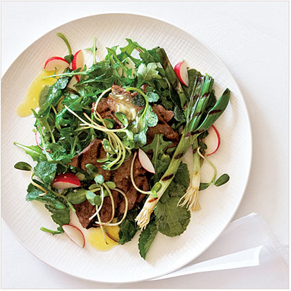 su-Grilled Beef and Spring Onion Salad