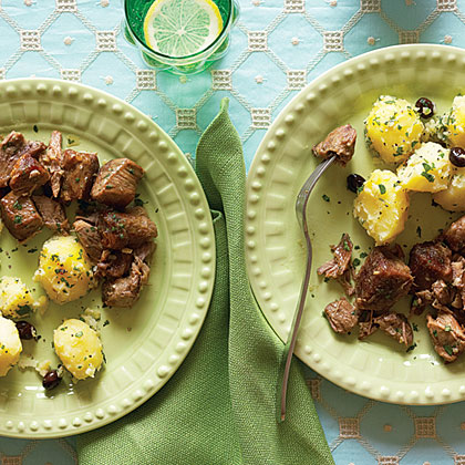 su-Marinated Roast Pork with Cilantro Potatoes