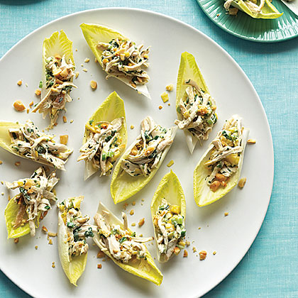 su-Mango Chicken Boats with Macadamia Nuts