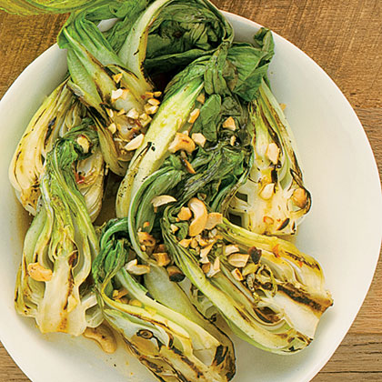 su-Spicy Garlic Grilled Baby Bok Choy