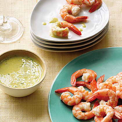 su-Poached Shrimp with Meyer Lemon Ginger Sauce
