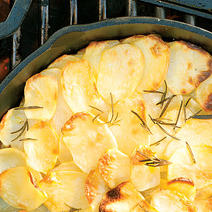 su-Grilled Potato Rosemary Cake