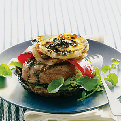 su-Grilled Steak and Portabella Stacks