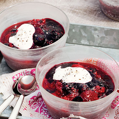 Crushed Berries with Hibiscus Jelly
