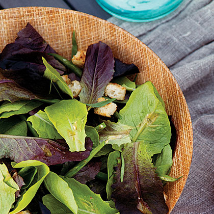 su-Green Bean Caesar Salad with Baby Romaine Lettuces