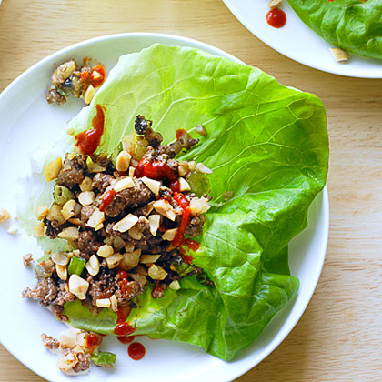su-Bison and Water Chestnut Lettuce Cups