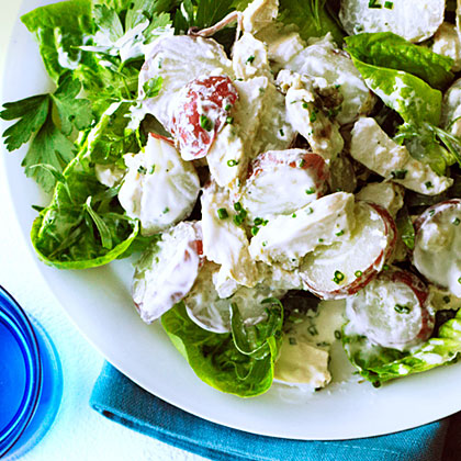 su-New Potato and Chicken Salad with Yogurt Chive Dressing