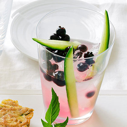 su-Cucumber, Soju, and Blueberry Shrub Cocktail
