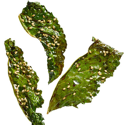 su-Soy and Sesame Kale Chips