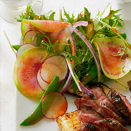 su-Summer Radish Salad with Sweet Chili Vinaigrette