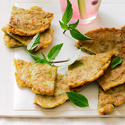 su-Zucchini and Thai Basil Pancakes
