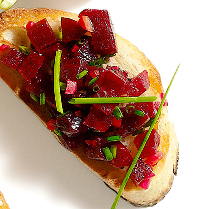 su-Beets and Preserved Lemon Bruschetta