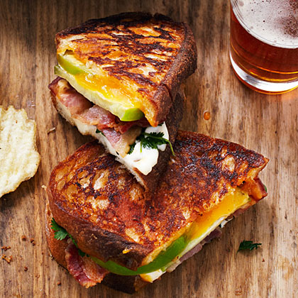 su-Tomatillo Grilled Cheese and Bacon Sandwiches