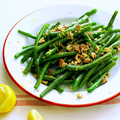 su-Green Beans with Lemon and Walnuts