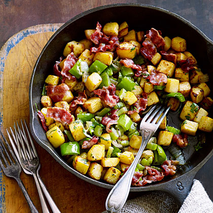 su-Rutabaga Hash with Onions and Crisp Bacon