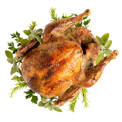 su-Grill-Roasted Turkey with Herb Mustard Butter