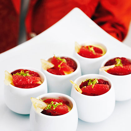 su-Honey Custards with Blood Oranges and Candied Lemon su-Honey Custards with Blood Oranges and Candied Lemon
