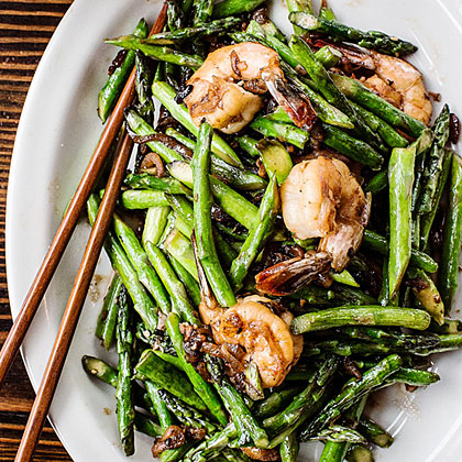 su-Asparagus Shrimp Stir-Fry