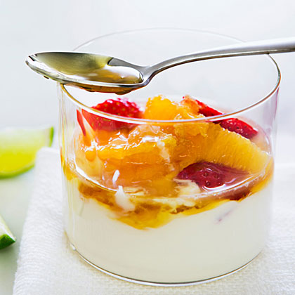 su-Gingered Fruit with Honey Yogurt