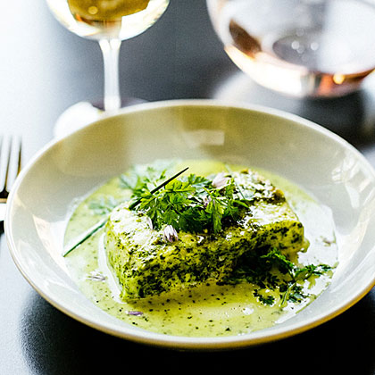 su-Roasted Halibut with Chervil Sauce su-Roasted Halibut with Chervil Sauce