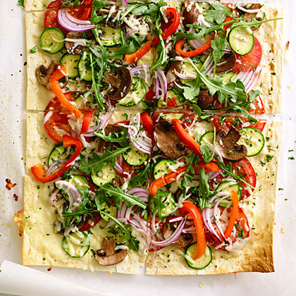 su-Herbed Flatbread Pizzas