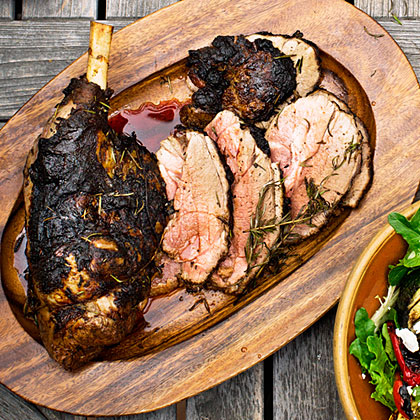 su-Rosemary Grilled Leg of Lamb