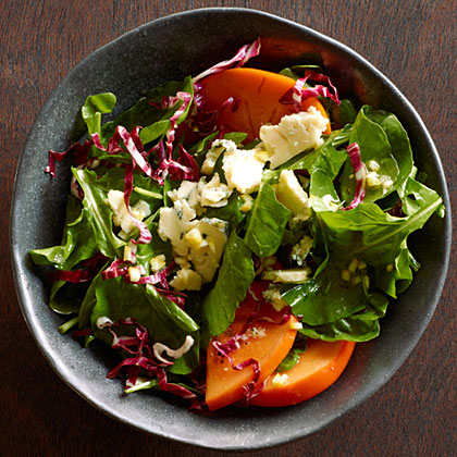 su-Fall Greens Persimmon Salad