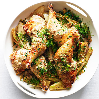 su-Quick-Braised Chicken with Caramelized Fennel and Endive su-Quick-Braised Chicken with Caramelized Fennel and Endive