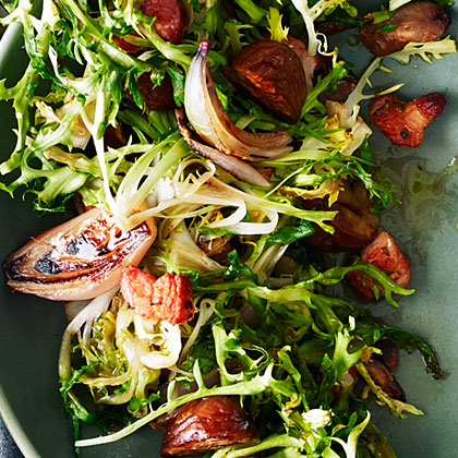 su-Wilted Frisée with Pancetta and Chestnuts