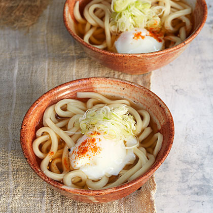 su-Udon with Soft Egg and Green Onion (Onsen Tamago Udon)