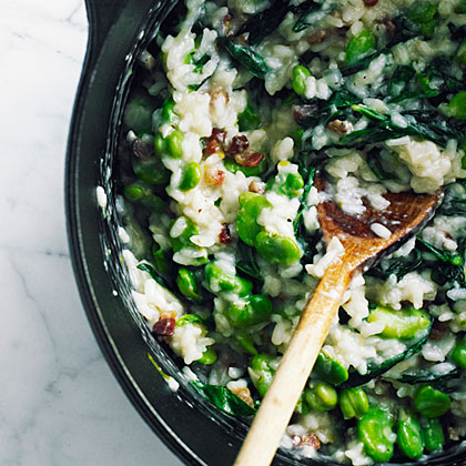 su-Fava Bean and Greens Risotto su-Fava Bean and Greens Risotto