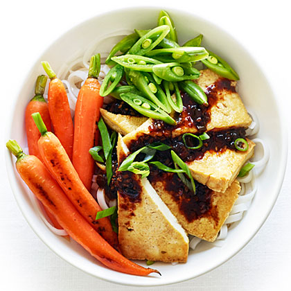 su-Tofu and Rice Noodles with Black Bean Sauce