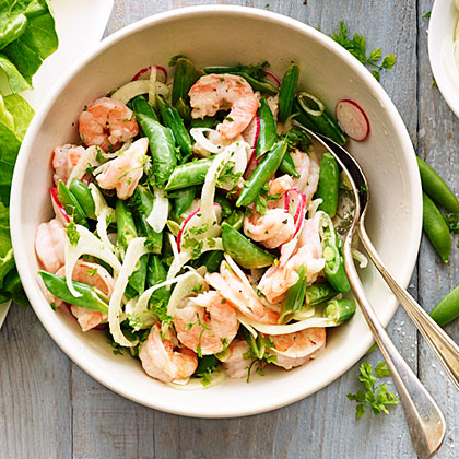 su-Shrimp, Snap Pea, and Chervil Salad