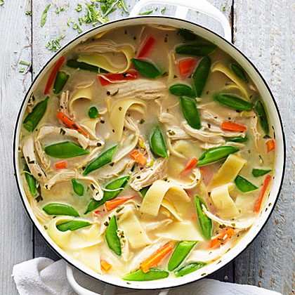 su-Spring Chicken and Snap Pea Soup