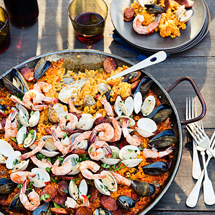 su – Grilled Seafood and Chorizo Paella su – Grilled Seafood and Chorizo Paella
