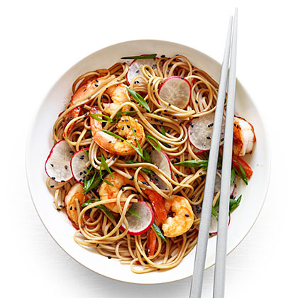 su-Spicy Soba Noodles with Shrimp