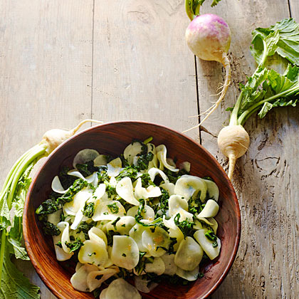 su-Pickled Turnip and Turnip Greens Salad
