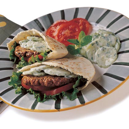 Greek Pocket Bread Sandwiches with Lamb