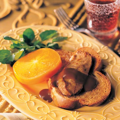 Fuyu Persimmons with Foie Gras
