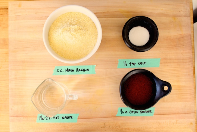 Homemade Red Chile Tortillas