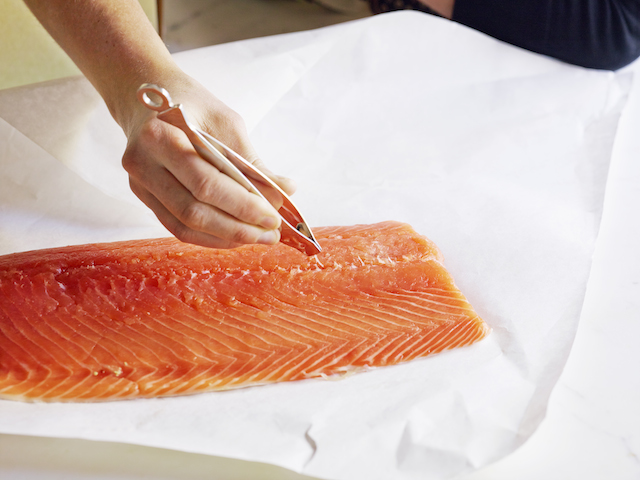 An easy hack for de-boning salmon