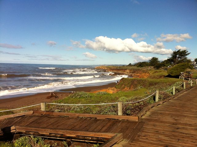 The beach boardwalk with killer views