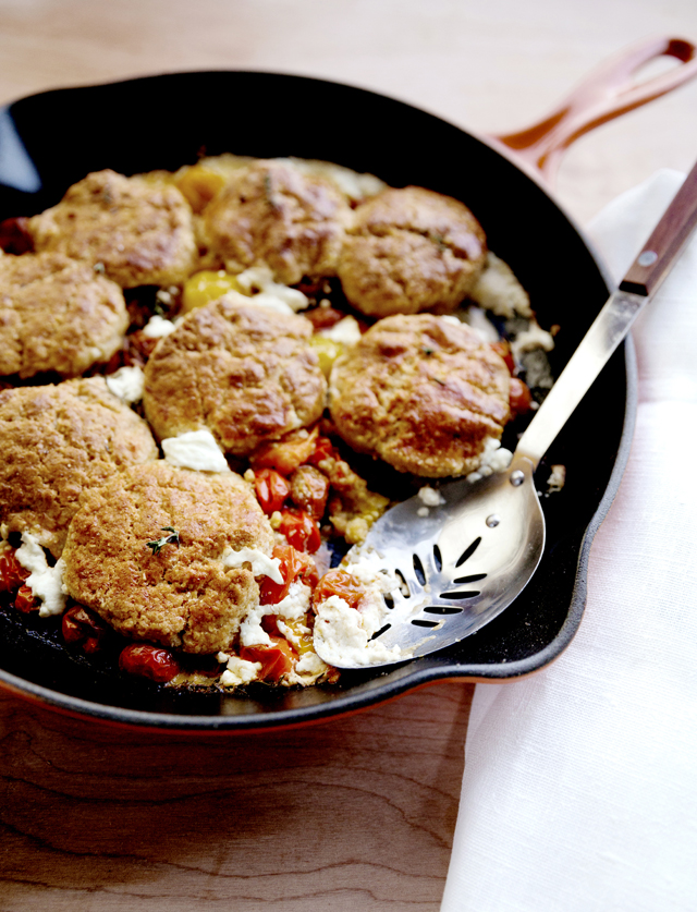 Tomato-Goat Cheese Cobbler from Huckleberry