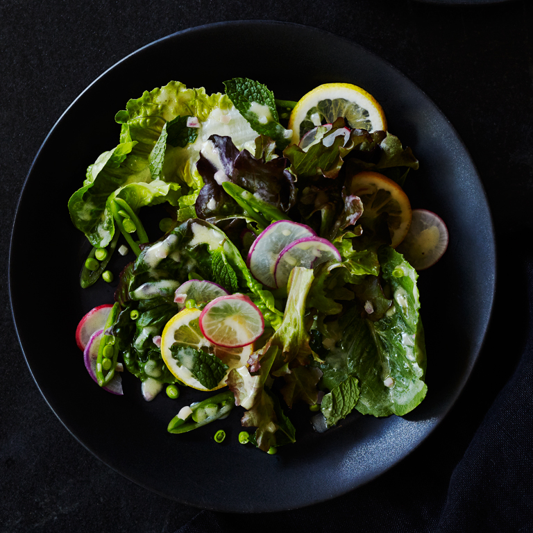 su-Lettuce Snap Pea Salad with Meyer Lemon Cream Image
