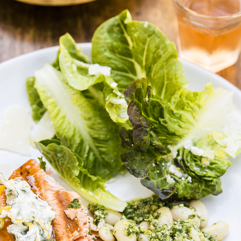 su-Little Gem Lettuces with Preserved Lemon Dressing Image